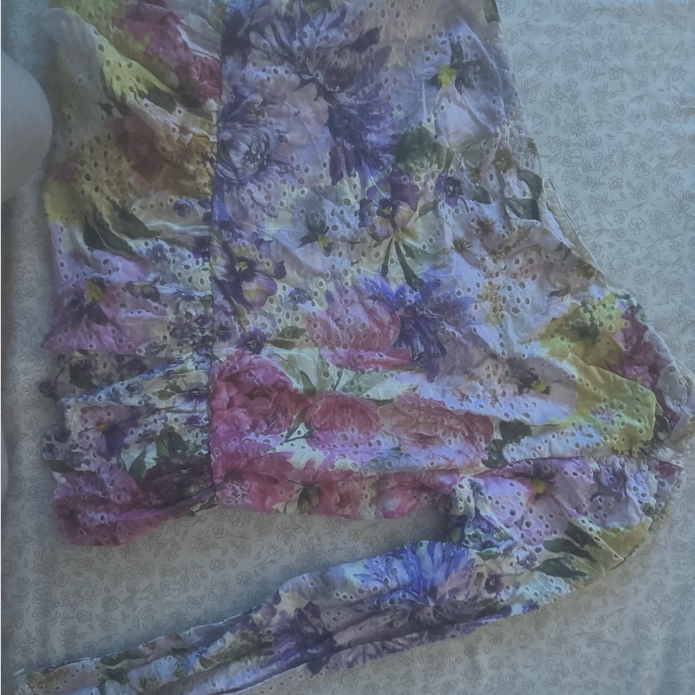 Express Floral Eyelet Blouse - Multicolor